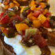 Burrata Bruschetta with Heirloom Tomatoes, Sweet Basil & Olive Oil