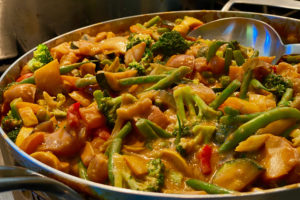 vegetable curry with mint