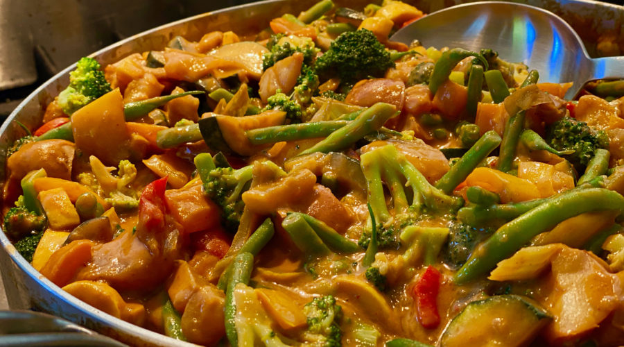vegetable curry with mint