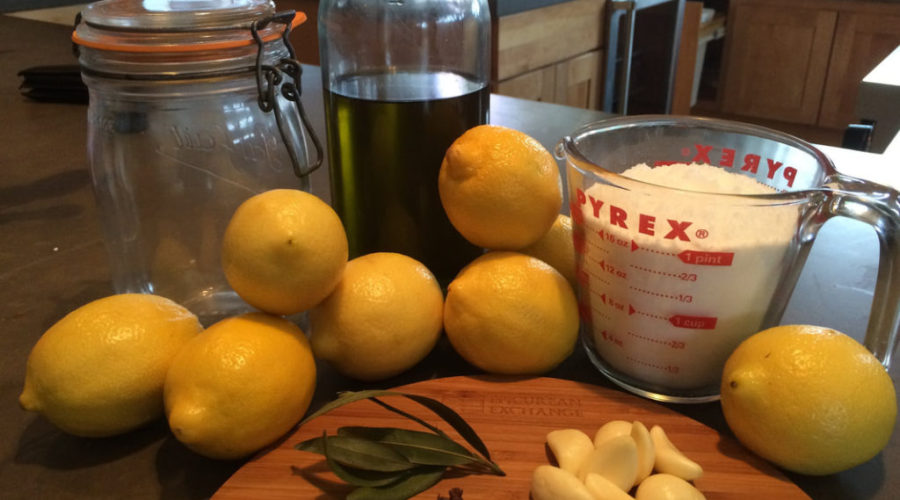 ingredients for preserved lemons