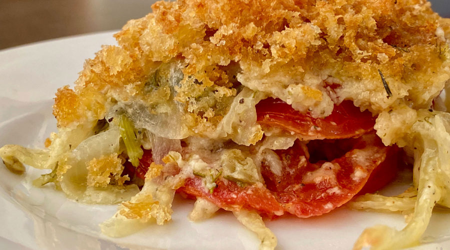 Tuscan-Style Tomato and Fennel Gratin