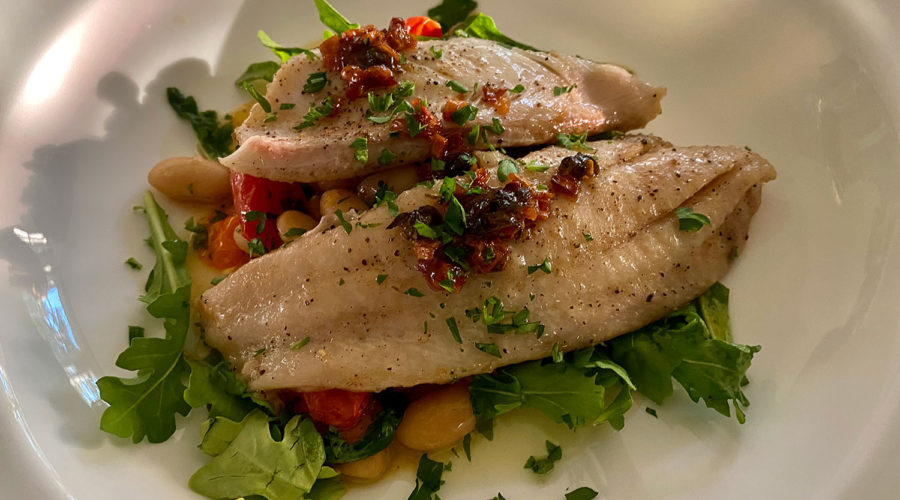 Sole Meunière with Beans