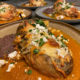 Summer Squash Stuffed Chiles Rellenos with Red Sauce