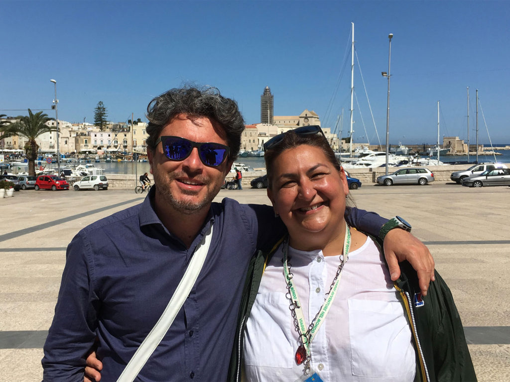 Augusto, in Trani, with our local guide, Paola Palumbo