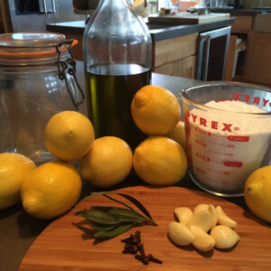 ingredients for preserved lemons